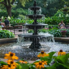 Les fontaines dans les jardins thérapeutiques : une source de bienfaits