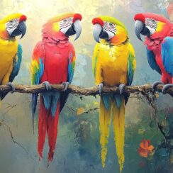 Couleurs et exotisme : découvrez les tableaux de perroquets pour une décoration unique